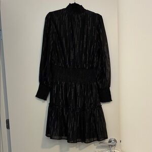 Elan Black Long Sleeve Dress